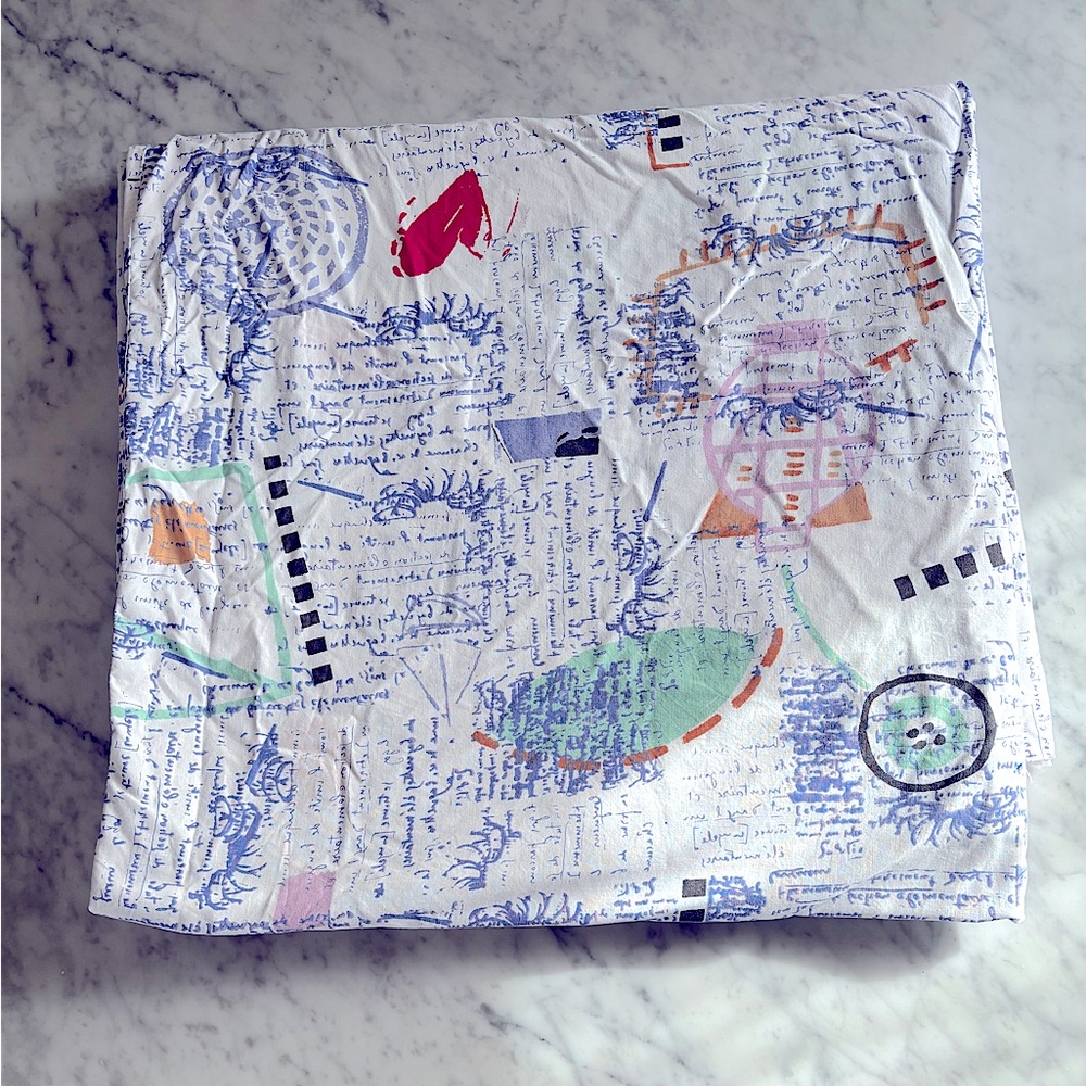 Vintage IKEA cotton duvet cover in a graffiti love vibe 84” x 88” Queen